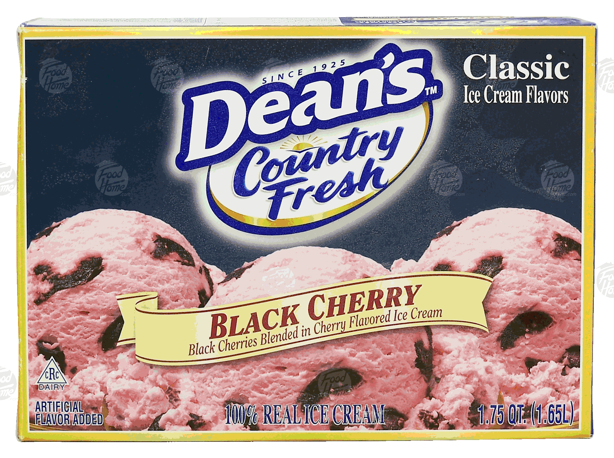 Dean's Country Fresh black cherry in cherry flavored ice cream Full-Size Picture